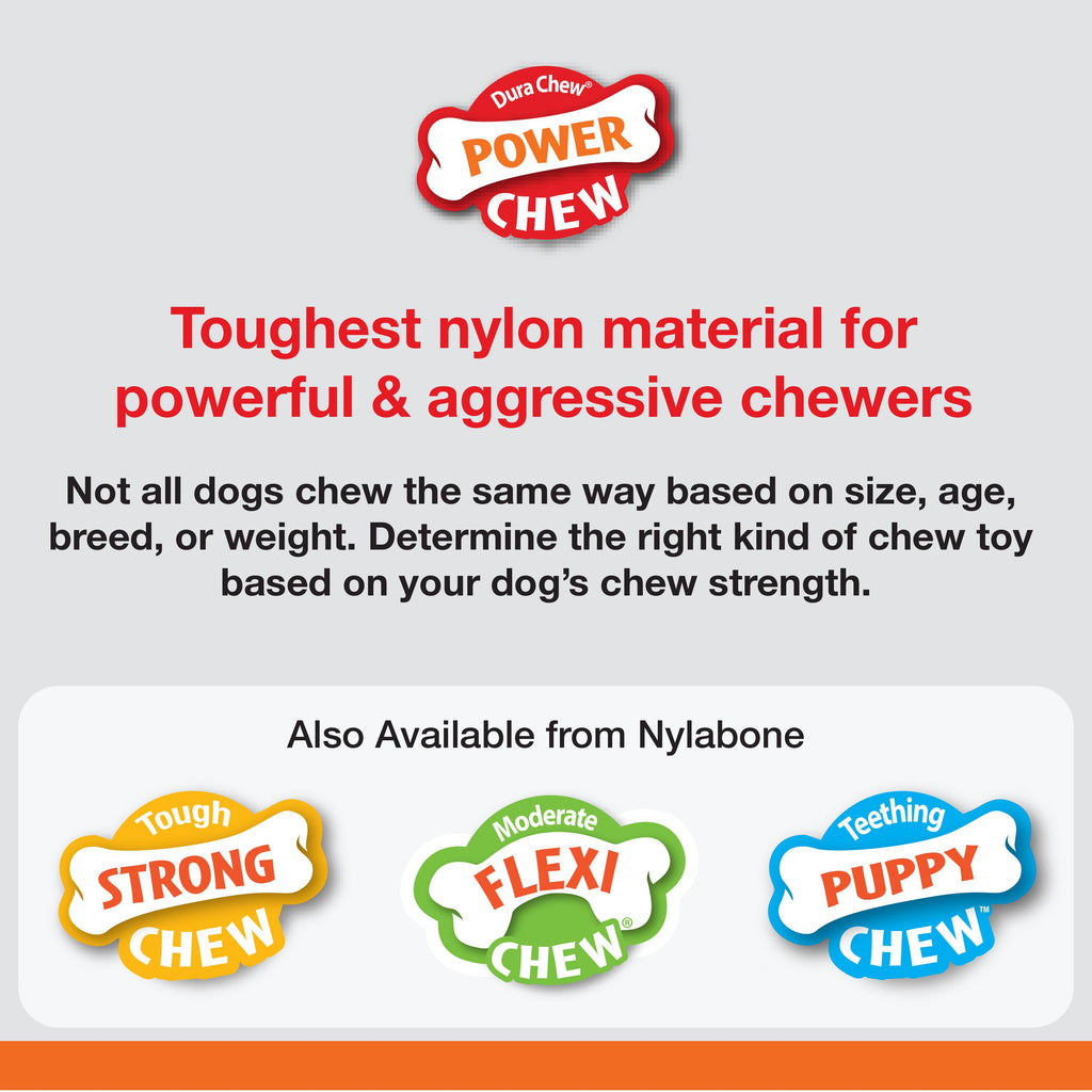 Nylabone Power Chew Marrow Bone Alternative Dog Chew Toy Beef 1ea/Large/Giant - Up To 50 lb