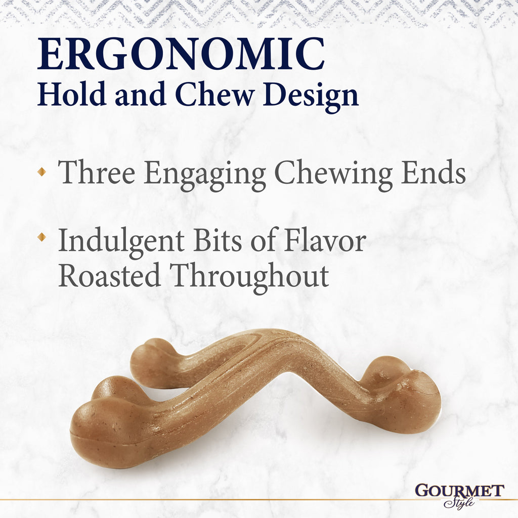 Nylabone Gourmet Style Strong Wishbone Dog Chew Toy Chicken 1ea/Large/Giant - Up To 50 lb