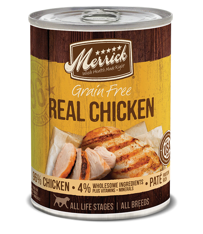 Merrick Dog Grain Free Real Chicken 12.7oz. (Case of 12)
