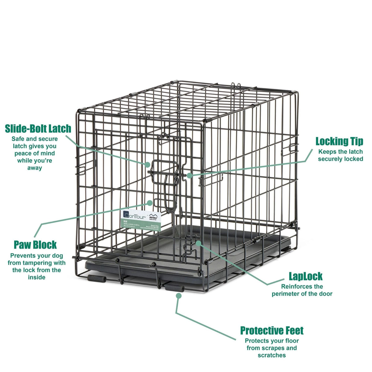 MidWest Homes for Pets Contour Single Door Dog Crate 1ea/18in.