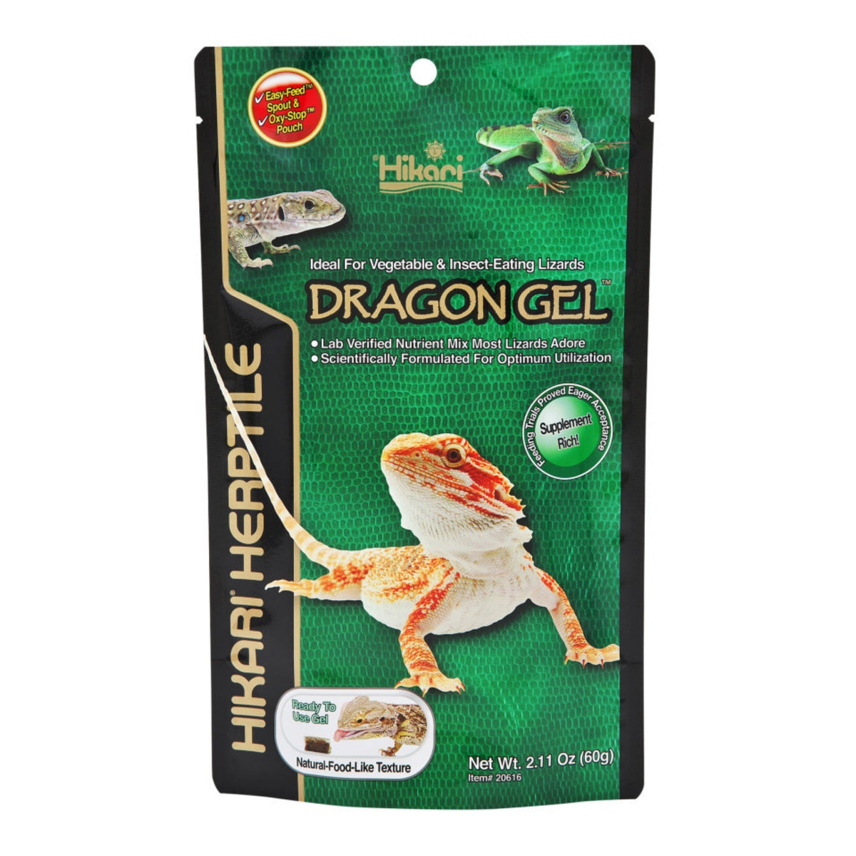 Hikari USA Herptile DragonGel Reptile Food 1ea/2.11 oz