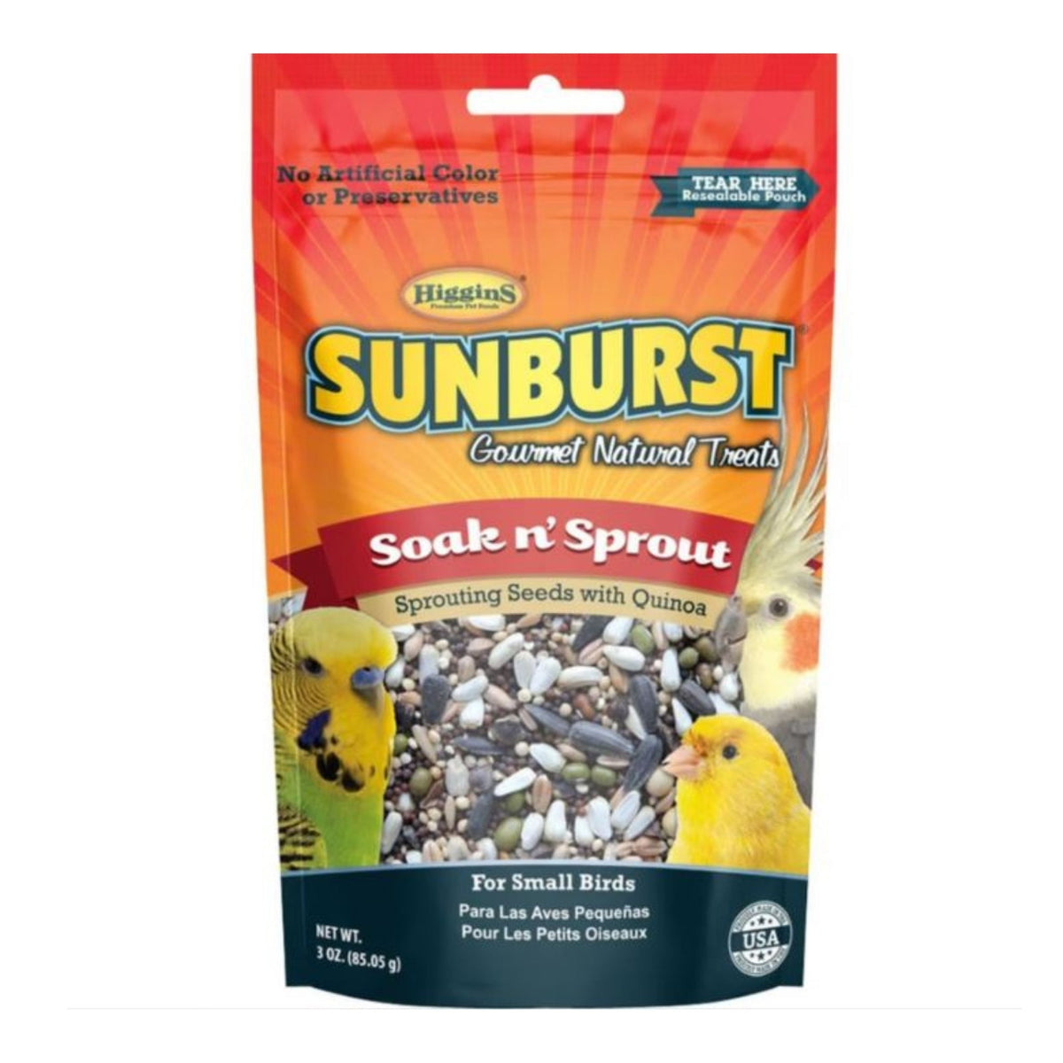 Sunburst Gourmet Natural Avian Treat Soak 'N Sprout 3oz.
