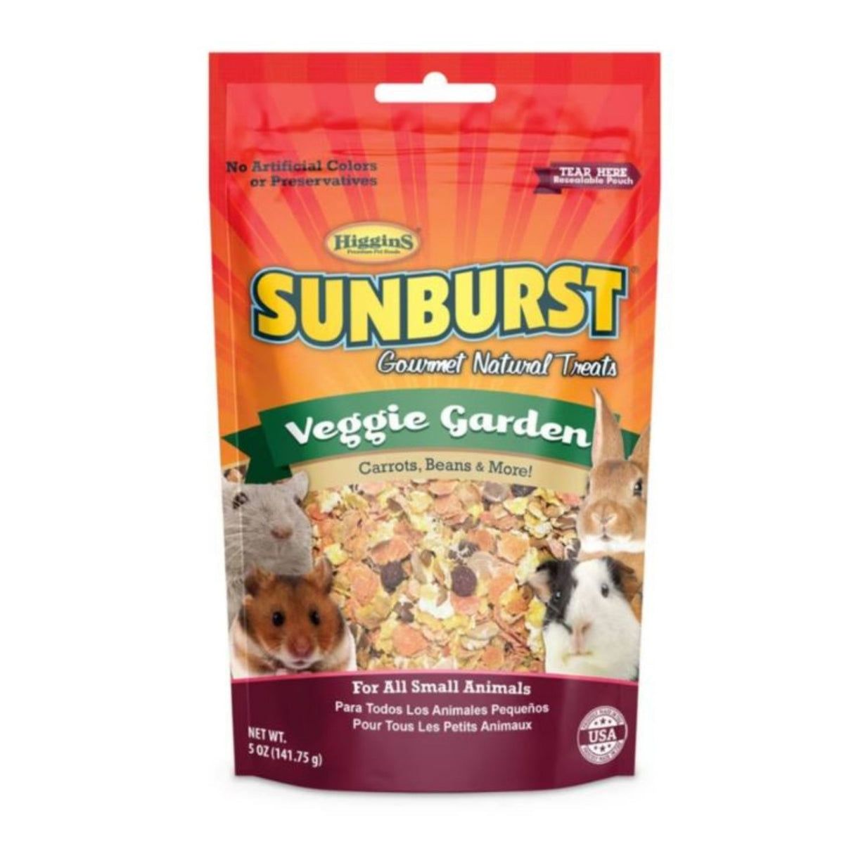 Higgins Sunburst Gourmet Natural Small Animal Treat Veggie Garden 5oz.