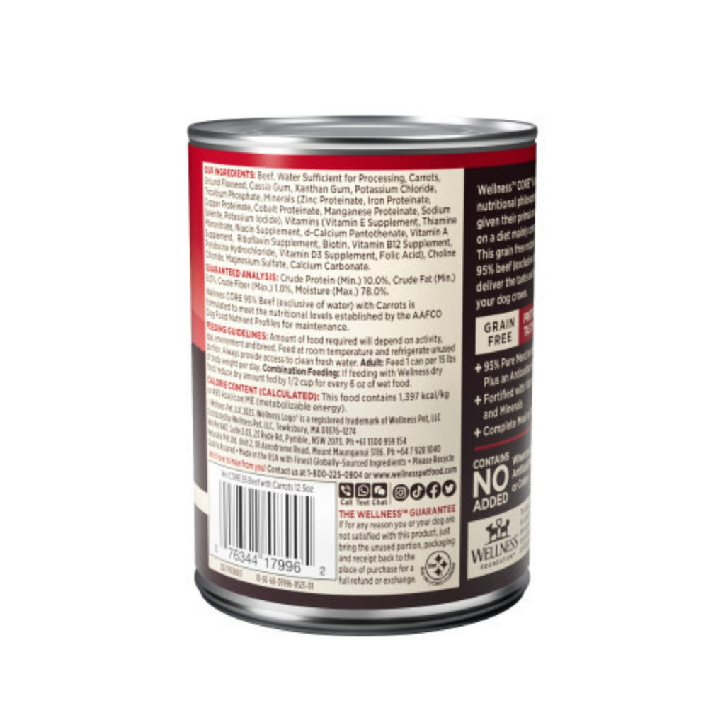 Wellness Dog Core 95% Beef Carrot 12.5oz. (Case of 12)