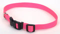 Coastal Adjustable Nylon Dog Collar with Plastic Buckle Neon Pink 3/4X14-20in