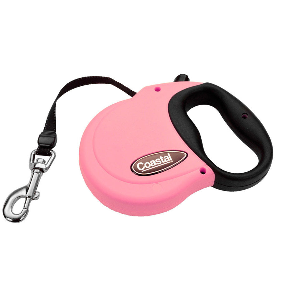 Coastal Power Walker Retractable Leash Pink Small up to 32lbs