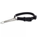 Coastal Adjustable Check Training Collar with Buckle for Dogs Black XLarge 1" X 22"-29"