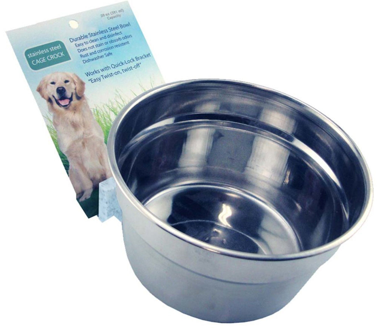 Lixit Stainless Steel Dog Crock 20oz