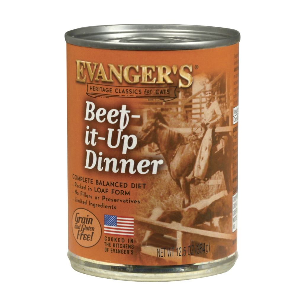 Evanger's Heritage Classic Wet Cat Food Beef It Up 12.8oz 12pk