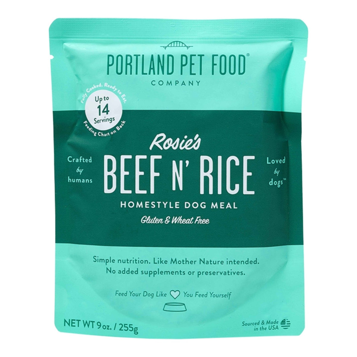 Portland Dog Rosie's Beef N Rice Homestyle Meal 9oz. - 8 Pack