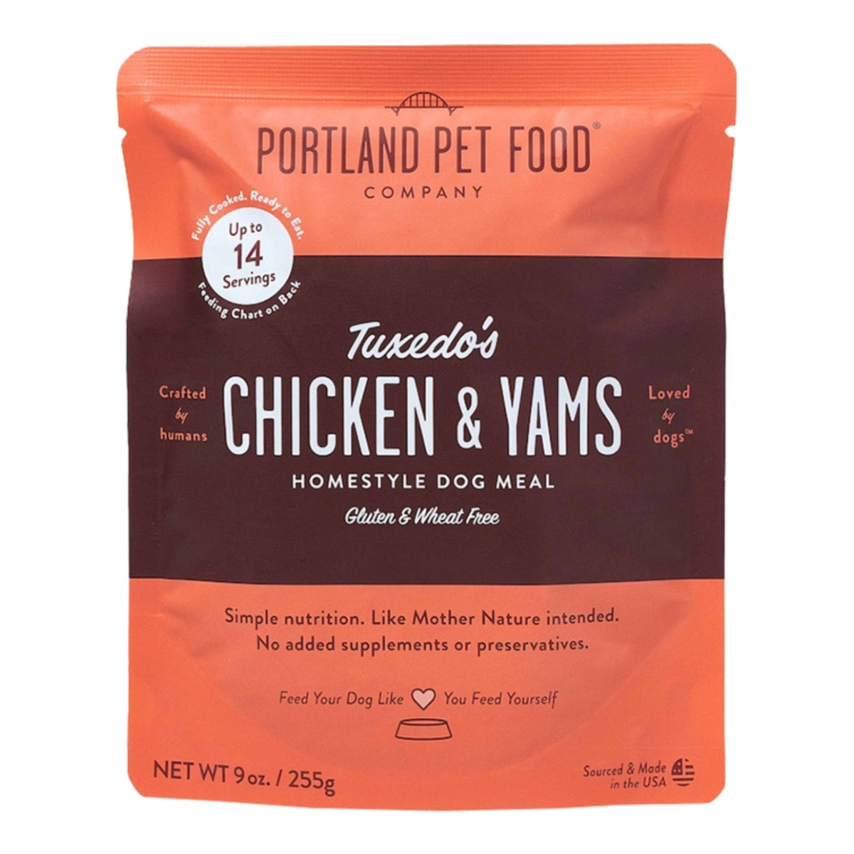 Portland Dog Tuxedo's Chicken & Yam Homestyle Meal 9oz. - 8 Pack