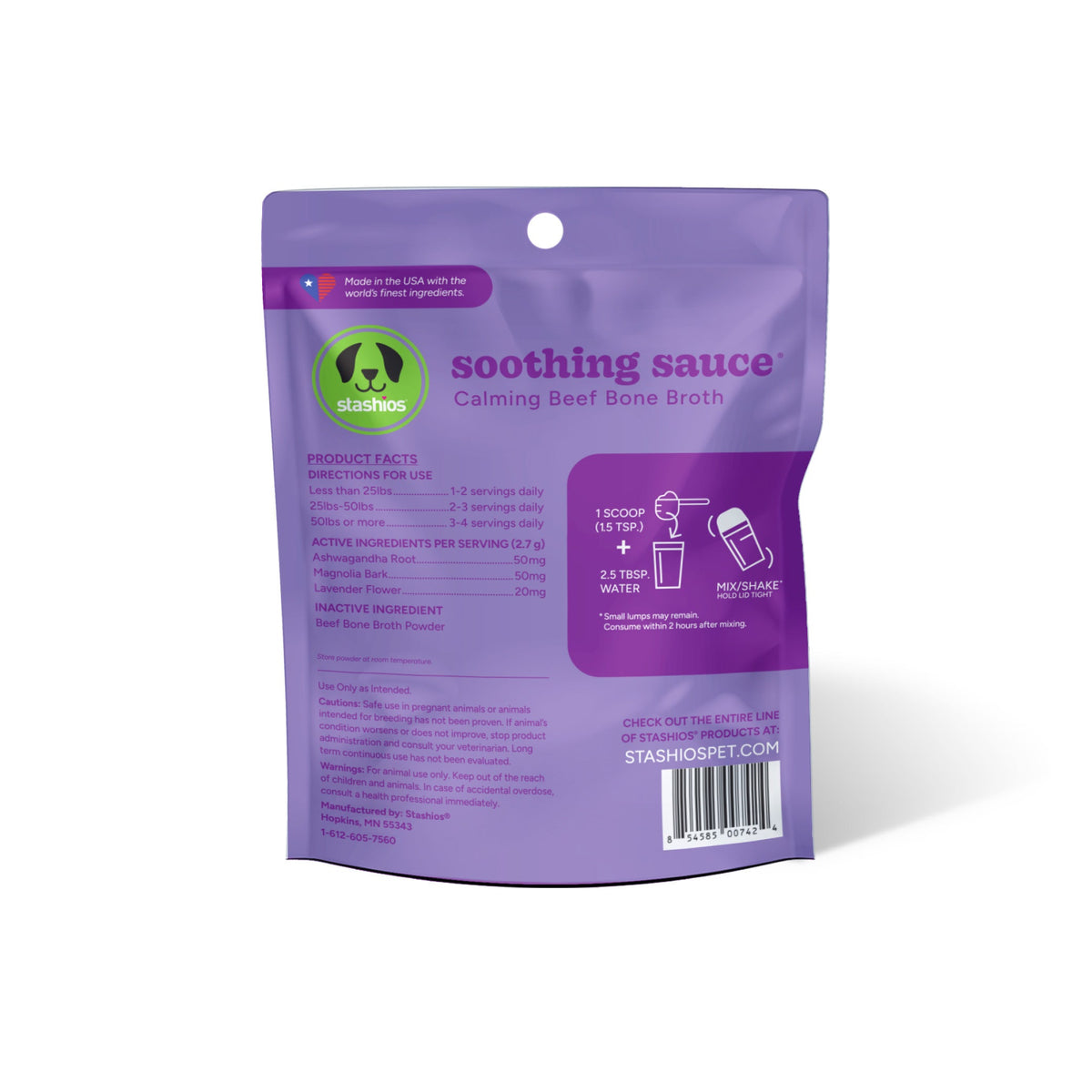 Stashios Soothing Sauce Bulk Calming Beef 3oz.