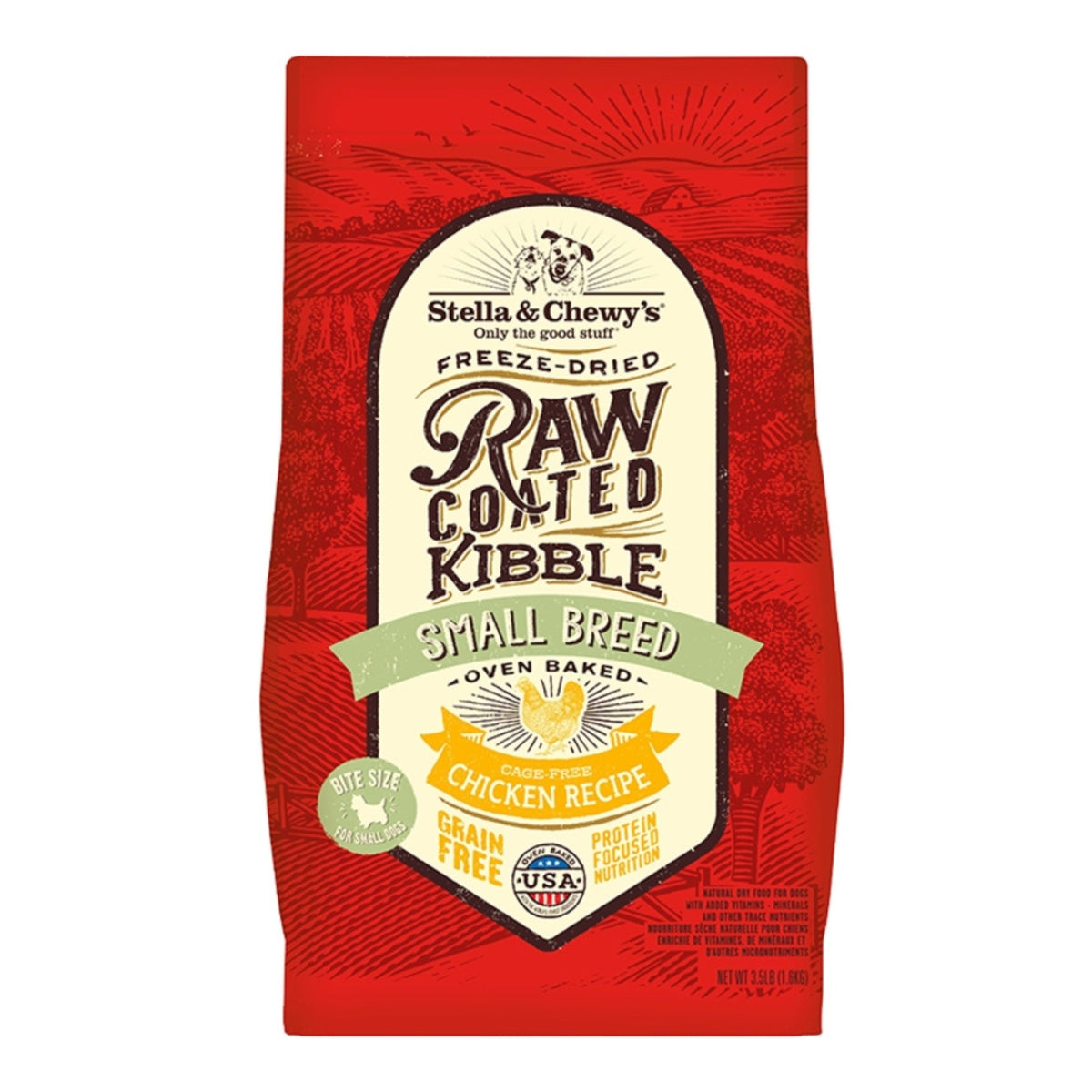 Stella & Chewys Dog Kibble - Raw Coated Chicken Small Breed 3.5Lbs