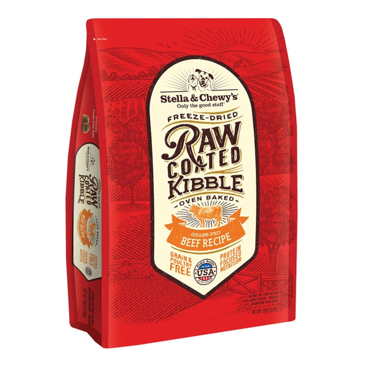 Stella & Chewys Dog Kibble - Raw Coated Beef 10Lbs