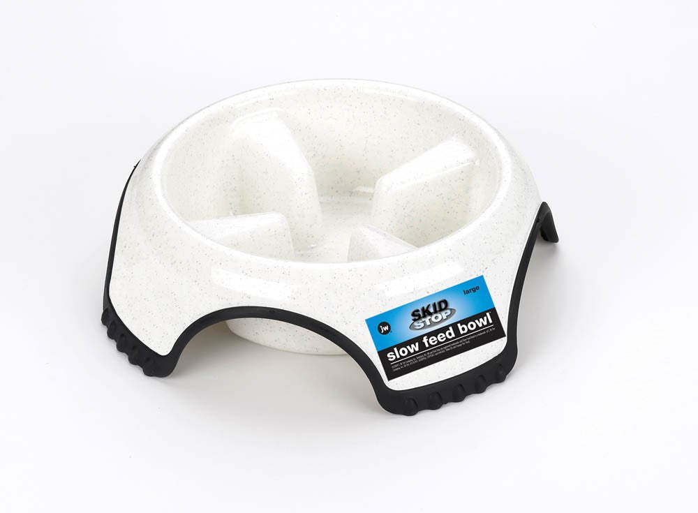 JW Skid Stop Slow Feed Dog Bowl Large
