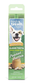 Fresh Breath by TropiClean Clean Teeth Oral Care Gel Peanut Butter For Dogs 2oz