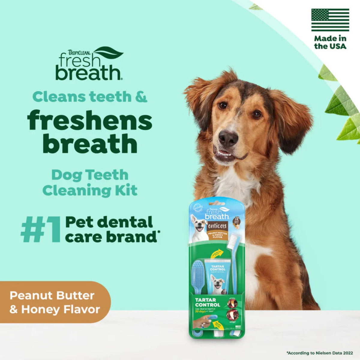 Fresh Breath By Tropiclean Dog Enticers Kit Peanut Butter & Honey 2oz.