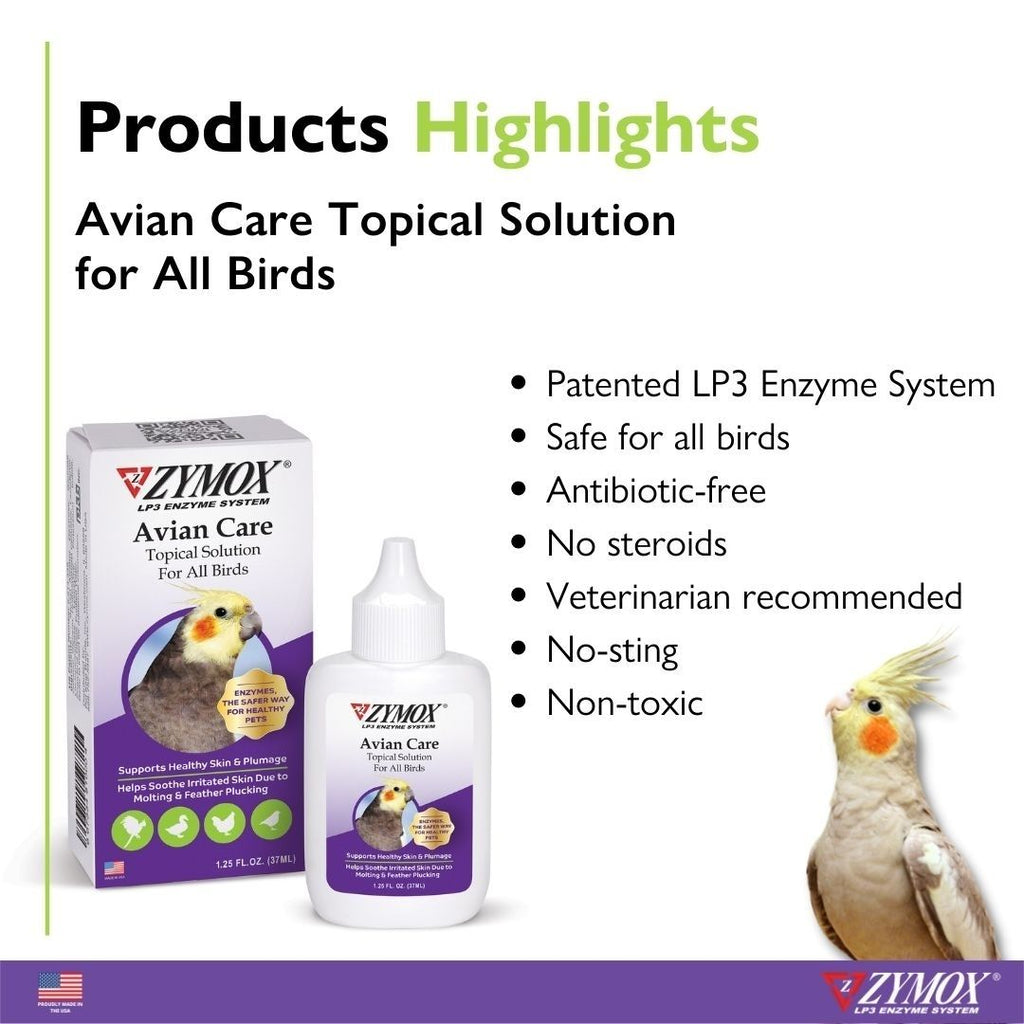 Zymox Avian Care Topical Solution 1.25oz
