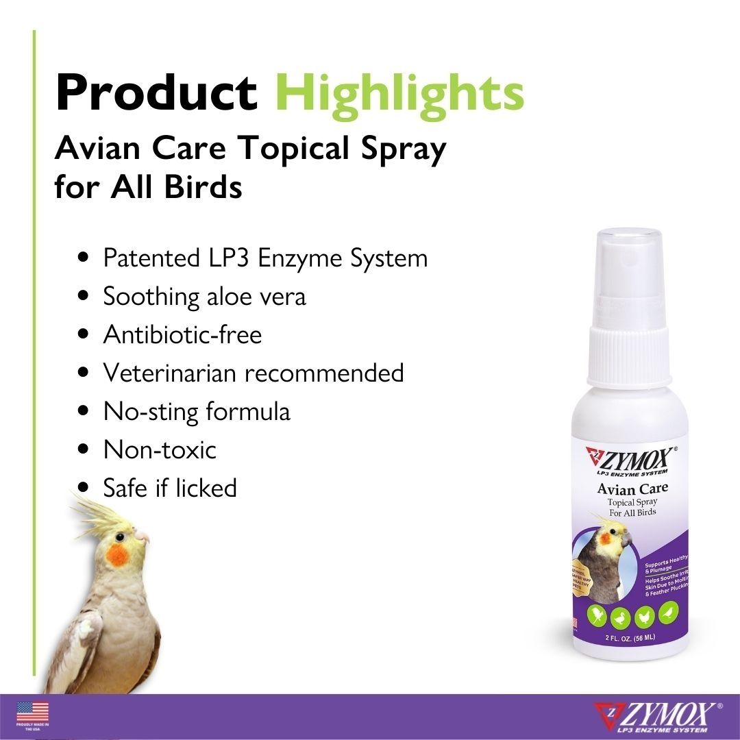 Zymox Avian Care Topical Solution Spray 2oz