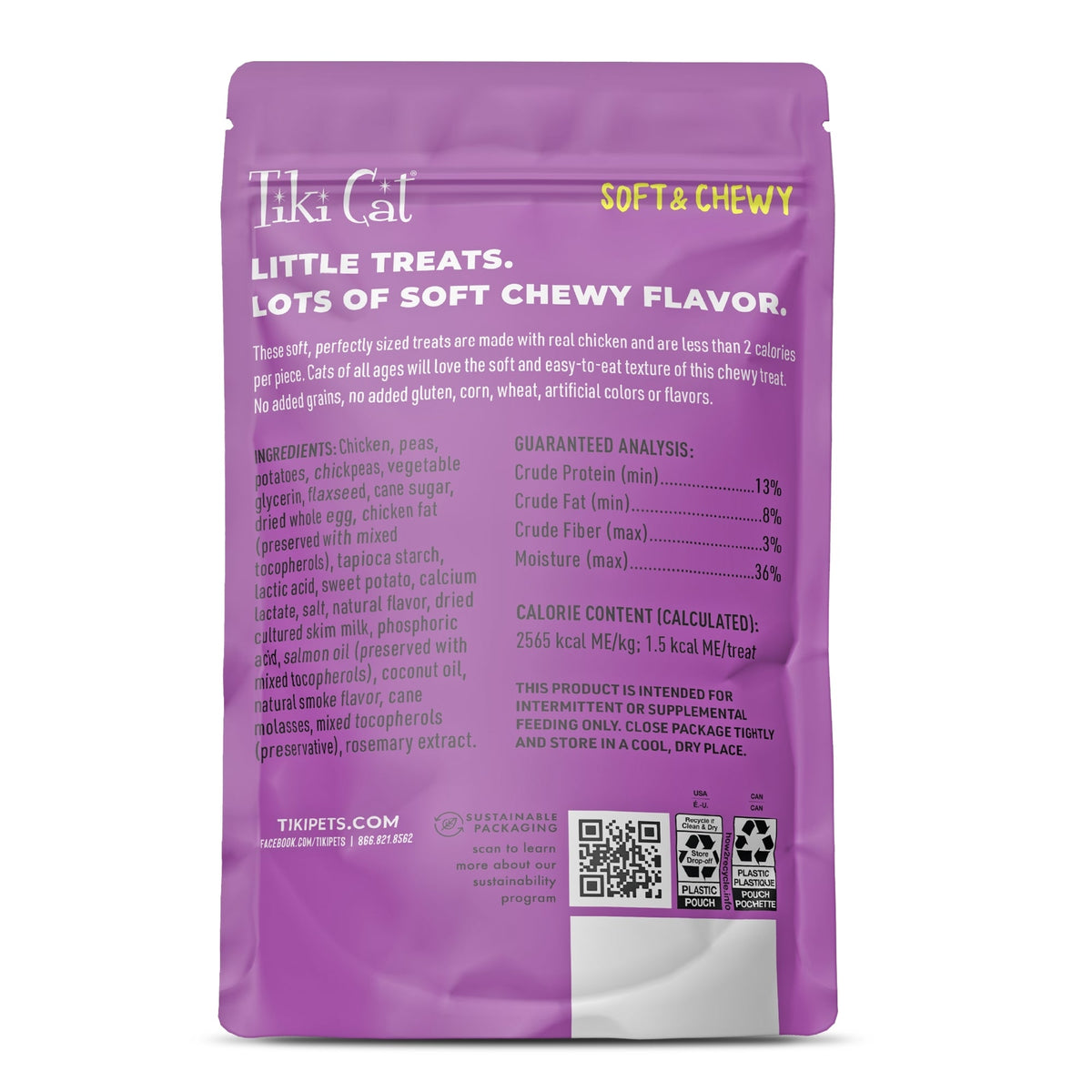 Tiki Pets Cat Soft & Chewy Chicken 6oz.