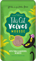 Tiki Pets Cat Velvet Mousse Tuna and Mackerel in Broth 2.8oz. (Case Of 12)