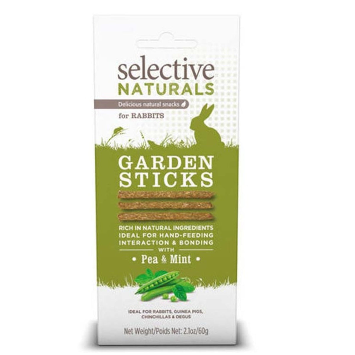 Science Selective Garden Sticks w/ Pea & Mint for Rabbits 4ea/2.1 oz.