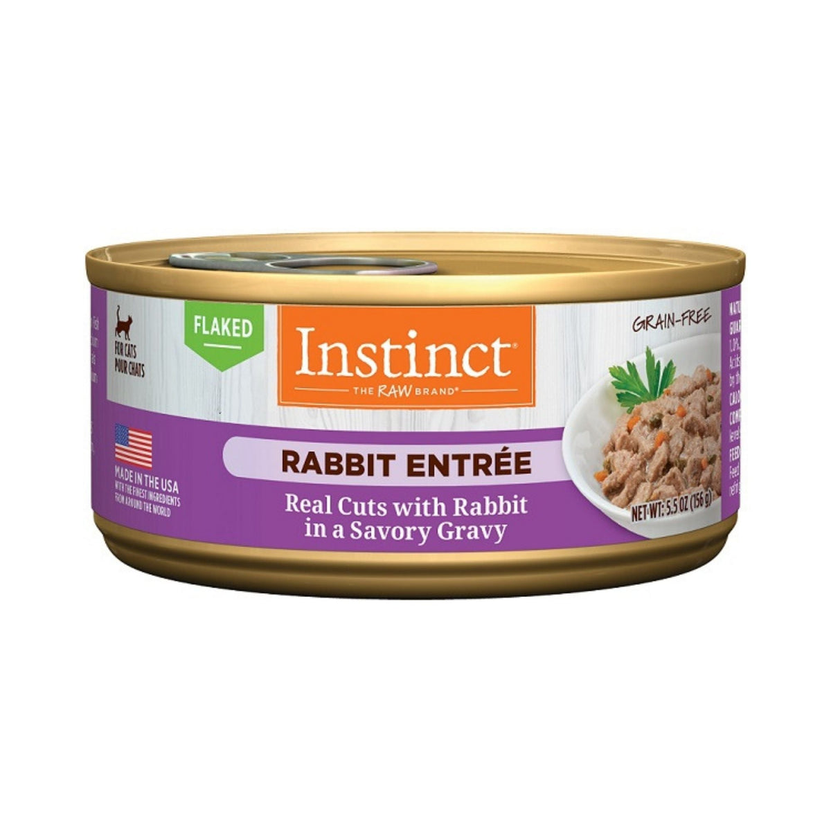 Instinct Cat Rabbit Flaked Grain-free 5.5oz.(Case of 12)