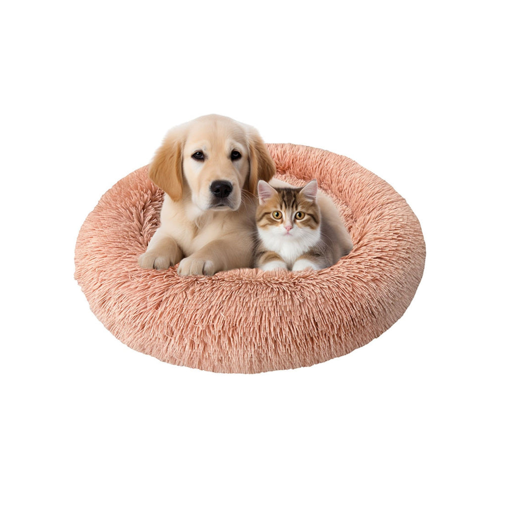Ethical Pet Sleep Zone Luxe Round Faux Fur 22? Dusty Rose
