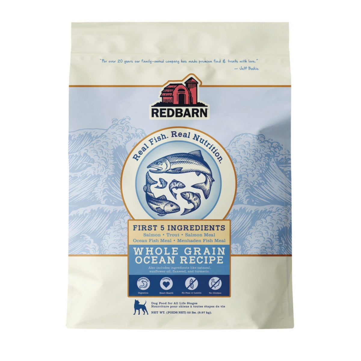 Redbarn Pet Products Whole Grain Dry Dog Food Ocean, 1ea/22 lb