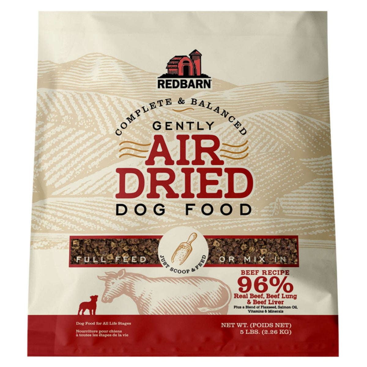 Redbarn Pet Products Complete & Balanced Air Dried Dog Food Beef, 1ea/5 lb
