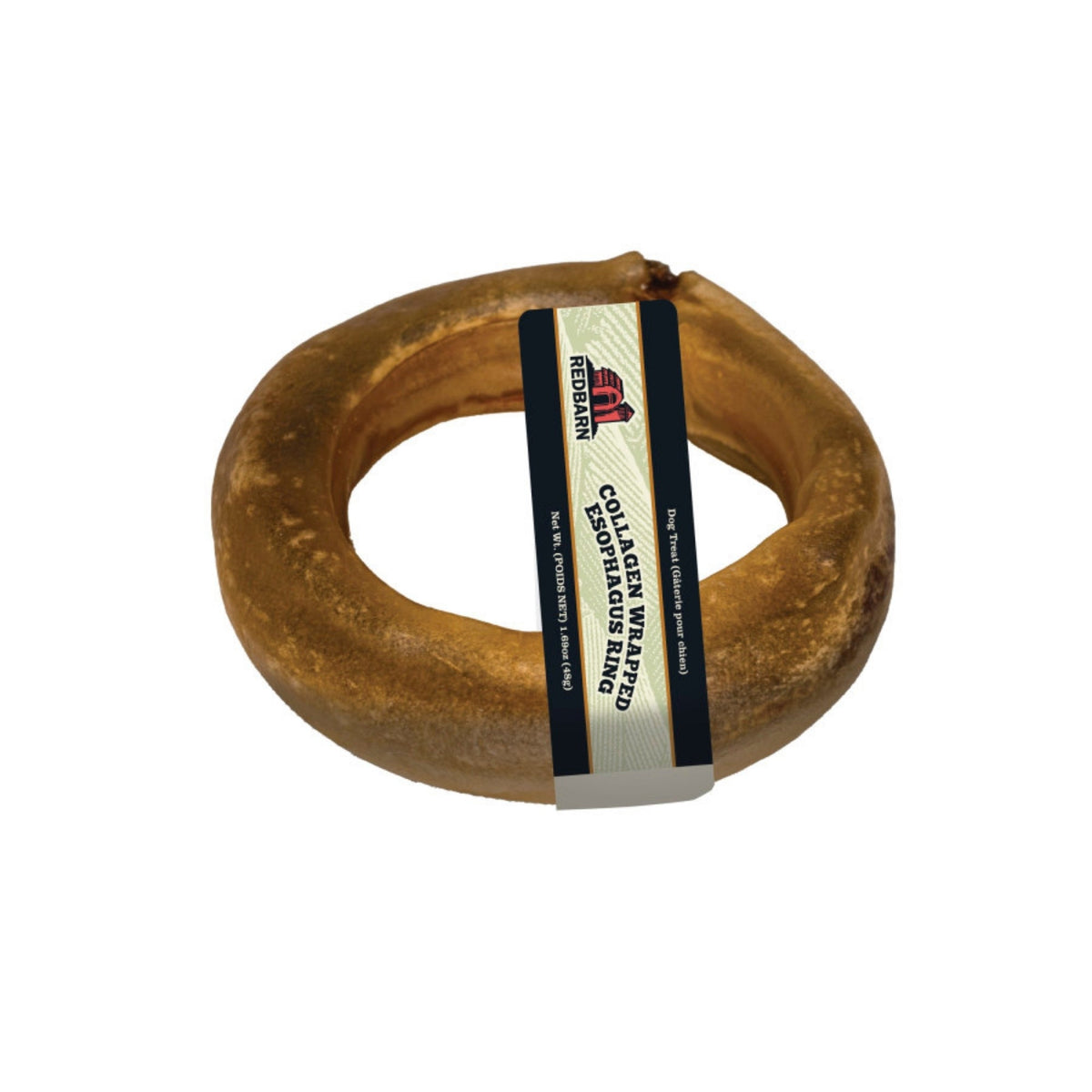 Redbarn Pet Products Redbarn Collagen Wrapped Esophagus Ring Dog Treat 18ea/18 ct