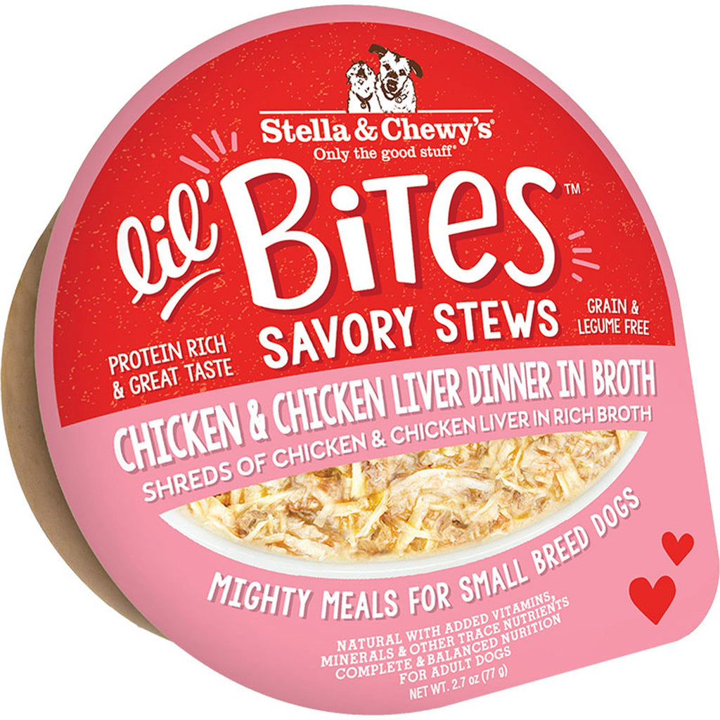 Stella and Chewys Dog Lil Bites Savory Stew Chicken and Liver 2.7Oz. (Case Of 12)
