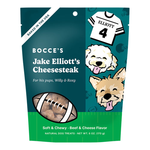 Bocce's Bakery Dog NFLPA Jake Elliot's Cheesesteak Soft & Chewy Treats 6oz.