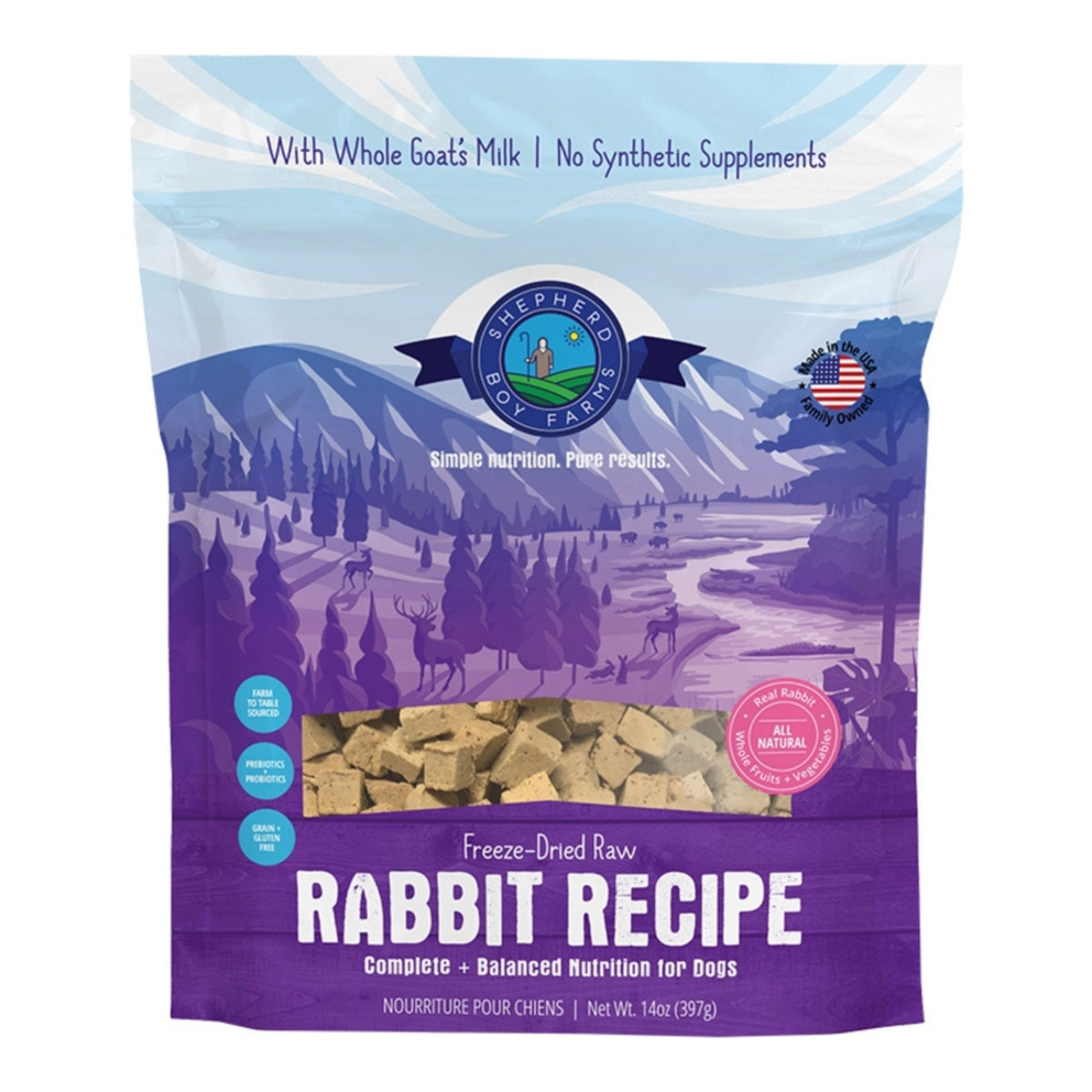 Shepherd Boy Farms Dog Freeze-Dried Rabbit 14oz.
