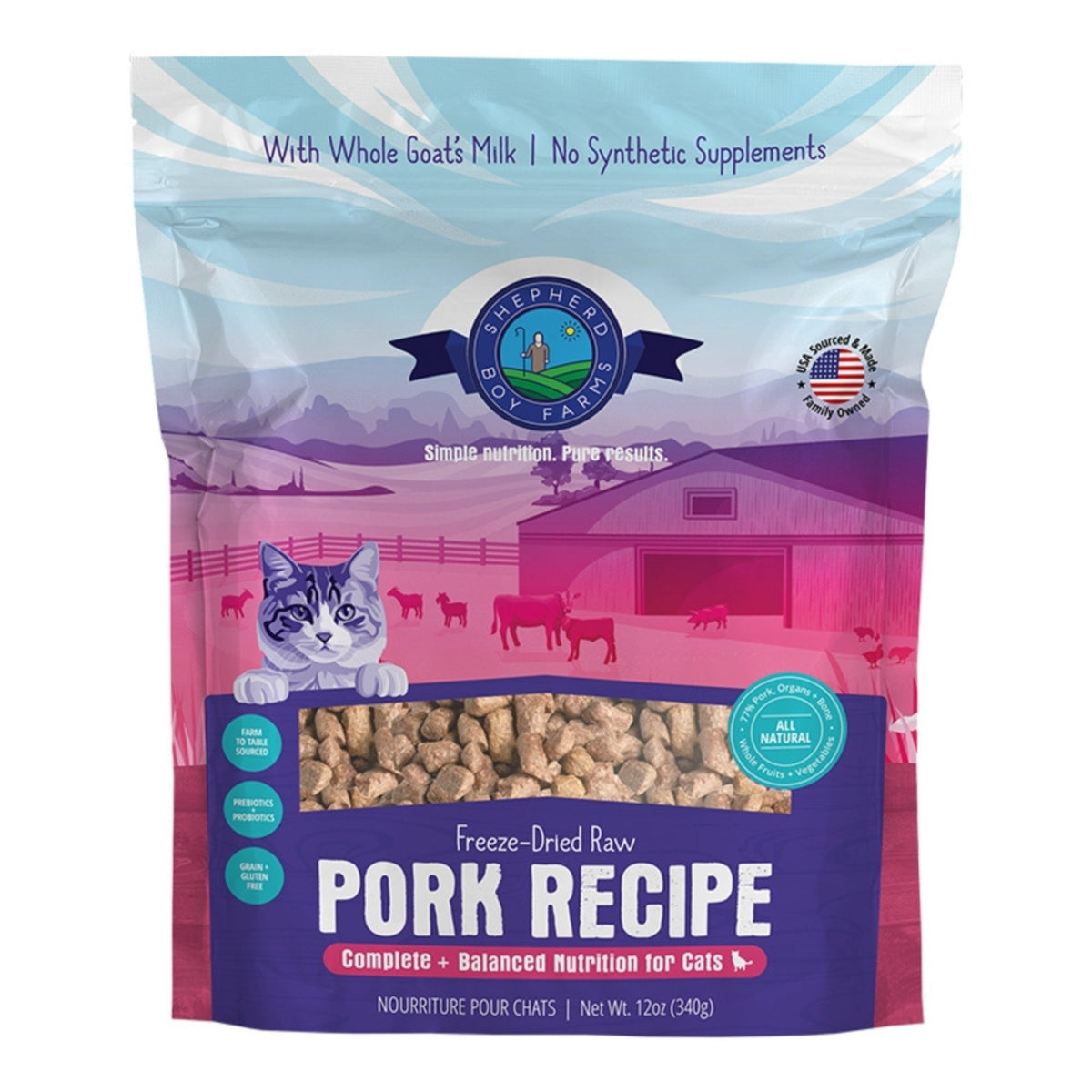 Shepherd Boy Farms Cat Freeze-Dried Pork 12oz.