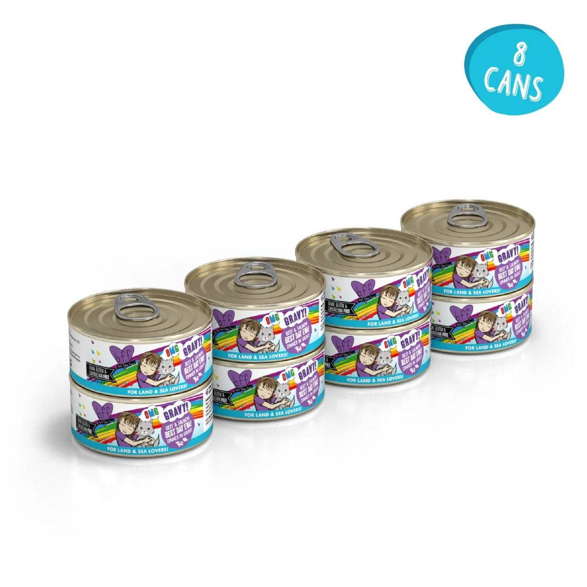 BFF Cat Omg Gravy Best Day Eva Beef & Salmon 5.5oz. - (Case of 8)