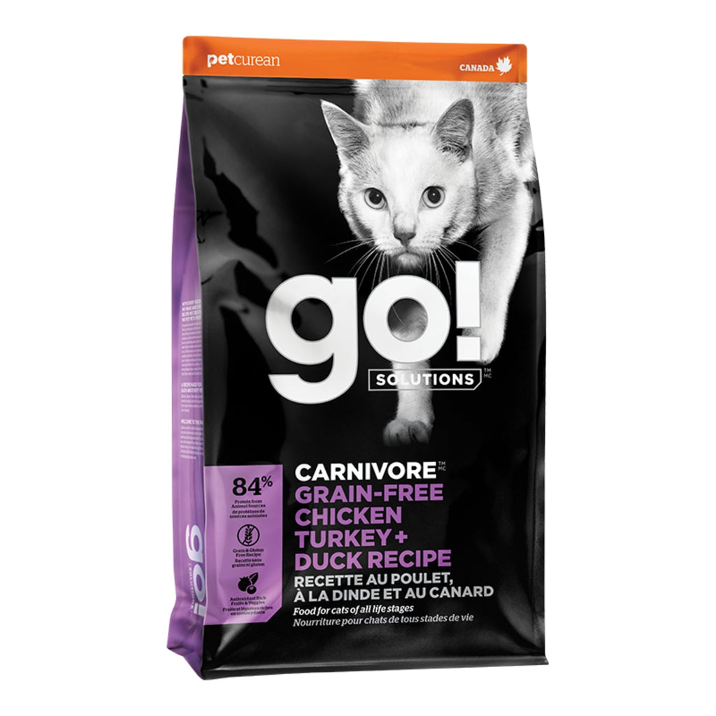 Go! Cat Carnivore Grain Free Chicken, Turkey & Duck 3Lb
