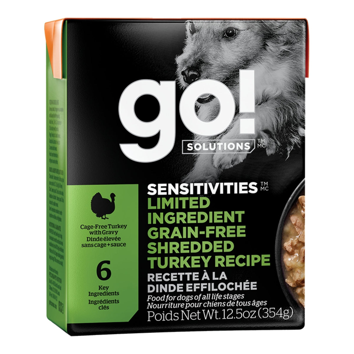 Go! Dog Sensitivities Limited Ingredient Grain Free Shredded Turkey 12.5oz. (Case of 12)