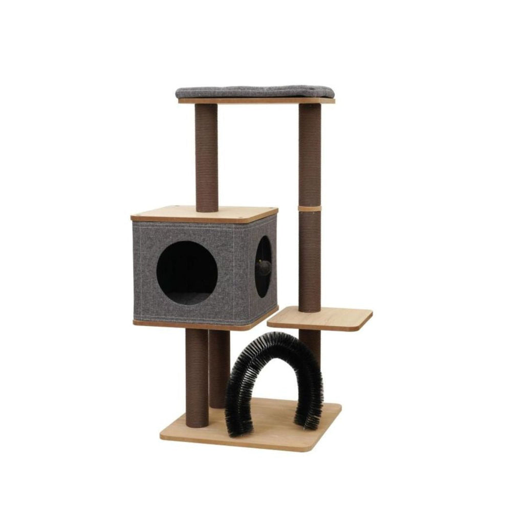 PetPals Elevate 3-Level Cat Tree Brown & Grey 42 in