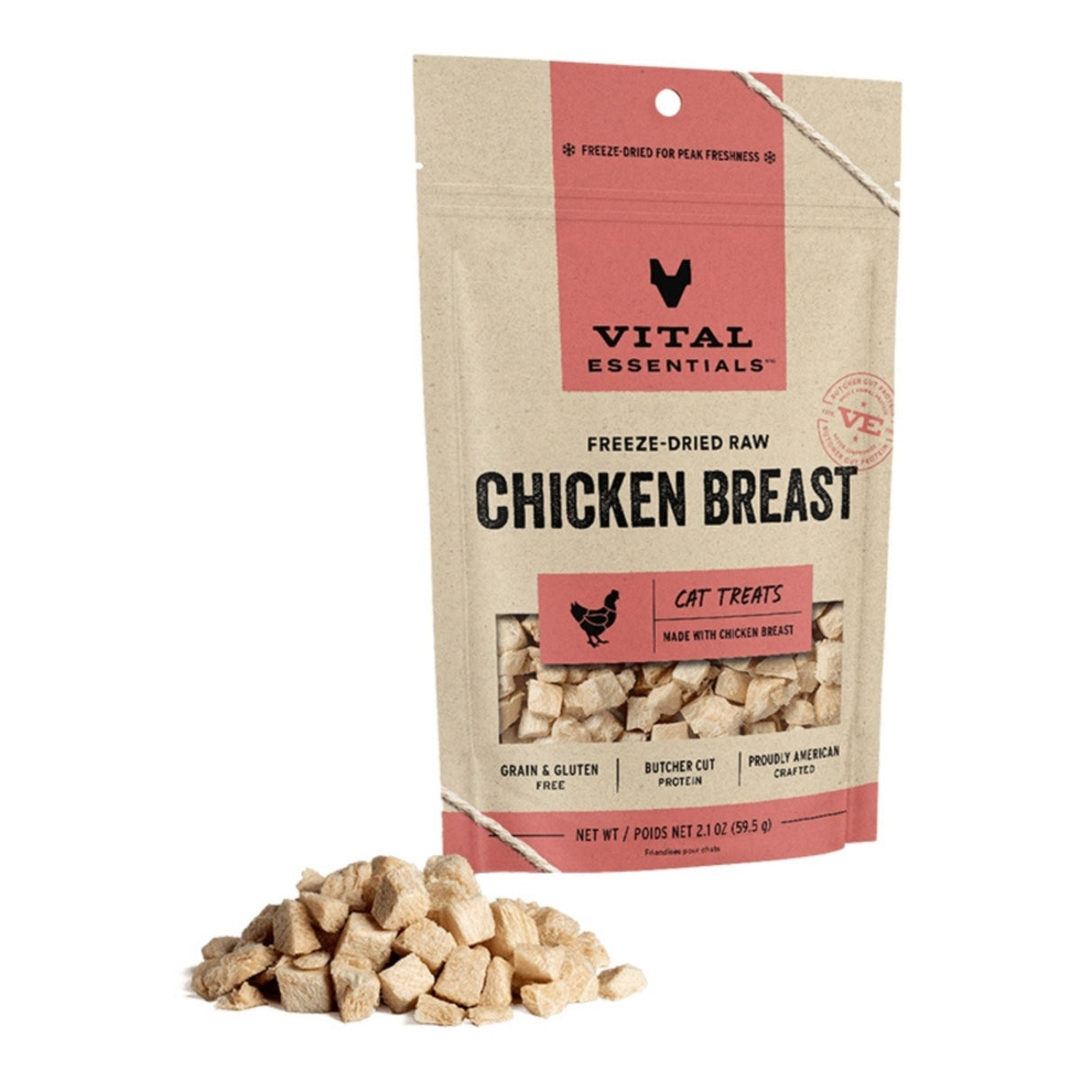 Vital Essentials Cat Freeze Dried Treat Chicken 2.1Oz