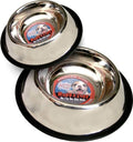 Loving Pets Ruff-N-Tuff Traditional No-Tip Stainless Steel Dog Bowl 64oz
