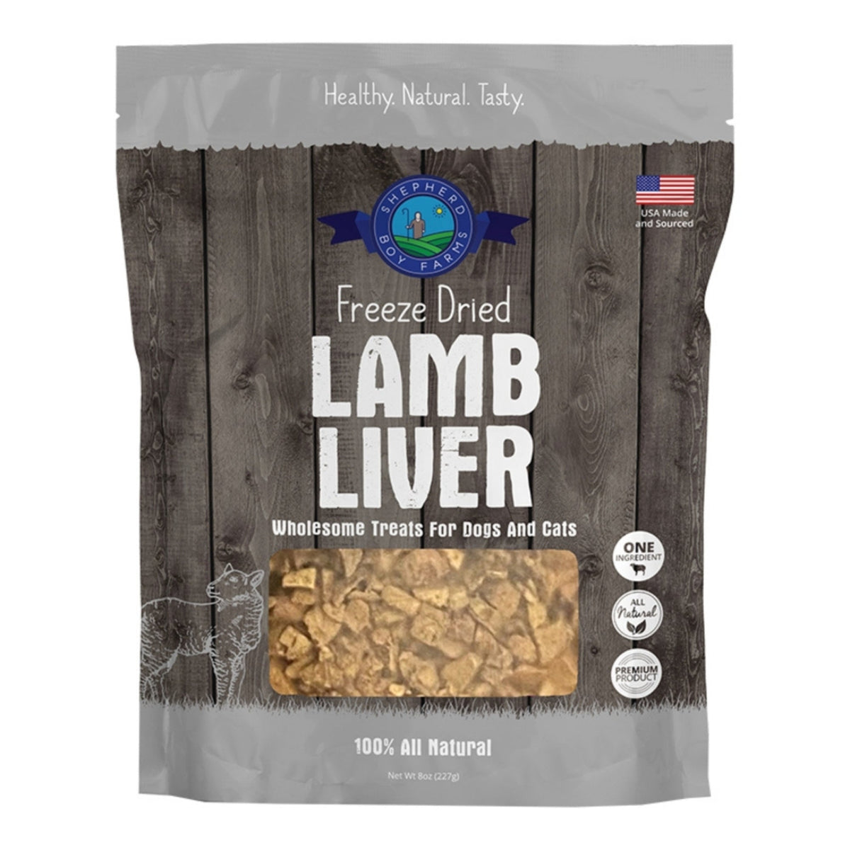 Shepherd Boy Farms Dog & Cat Freeze-Dried Lamb Liver 8oz.