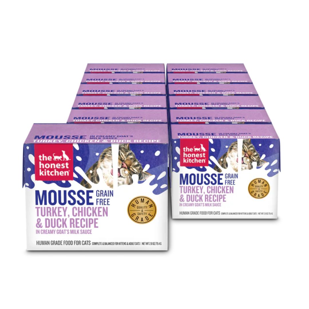 The Honest Kitchen Cat Grain Free Mousse With Goat'S Milk Turkey Chicken 2.8Oz 12 Pack