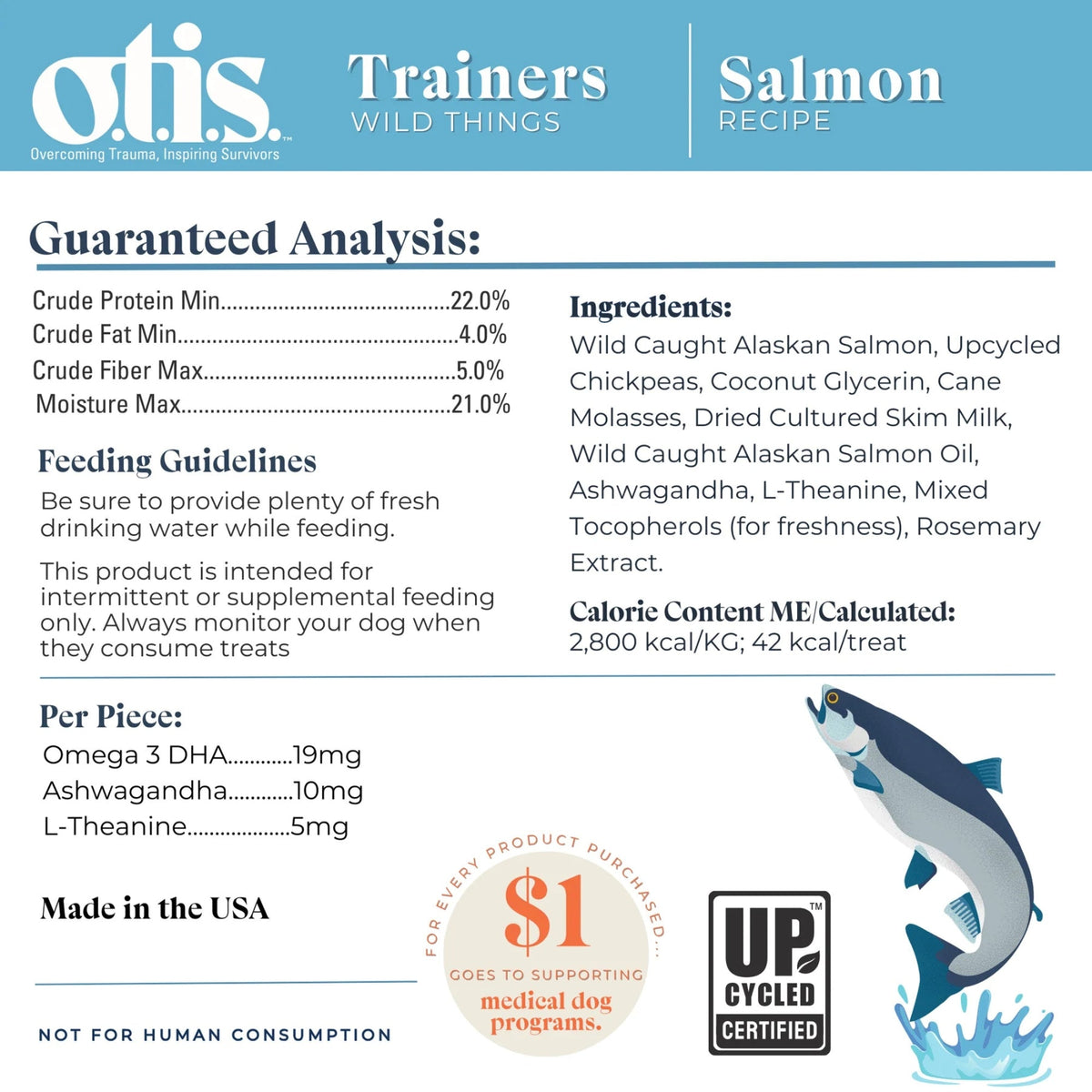 Otis Dog Wild Things Trainers Salmon 4oz.