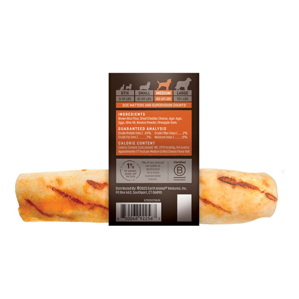 Earth Animal Dog No - Hide From The Grill Grilled Cheese Rolls Medium - 10 Count