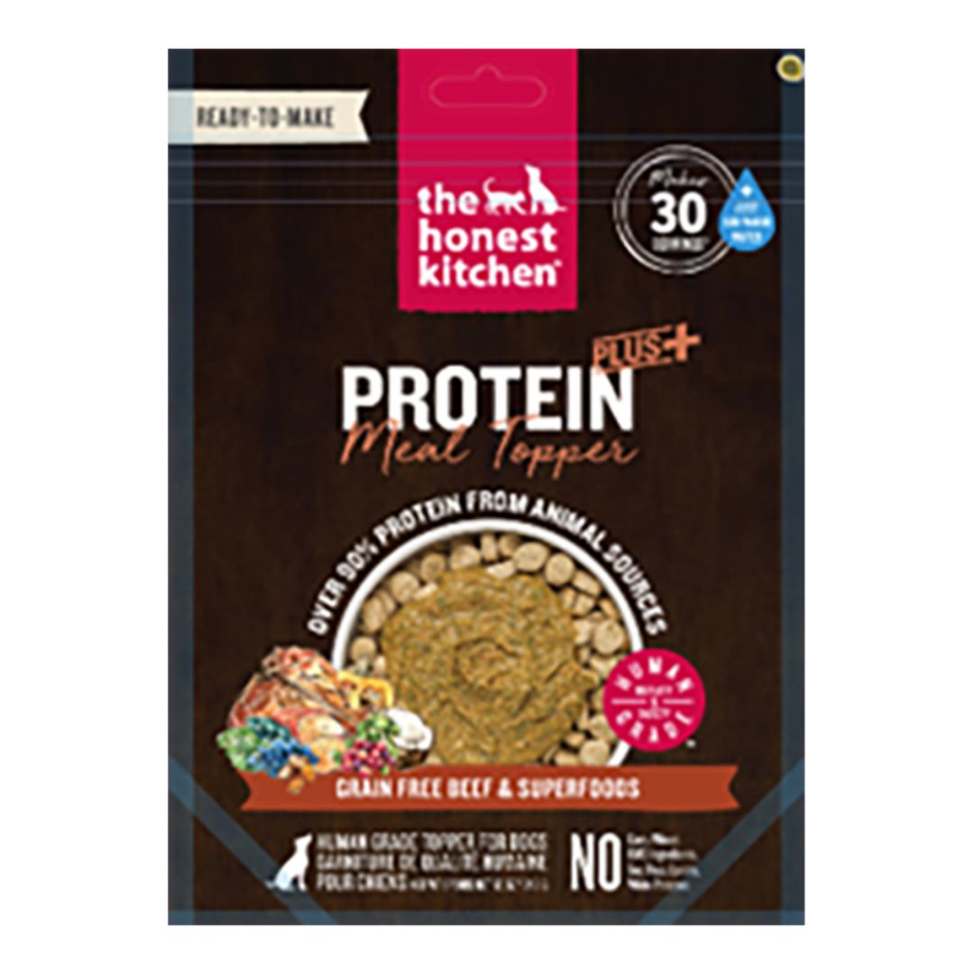 The Honest Kitchen Dog Protein Plus+ Grain Free Beef With Superfoods Dehydrated Topper 12oz. Pouch