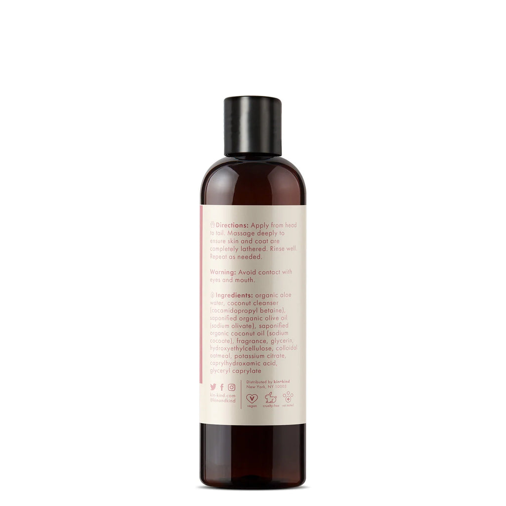 Kin+Kid Coat Oatmeal Calm Rose 12oz. Kin Organics Shampoo