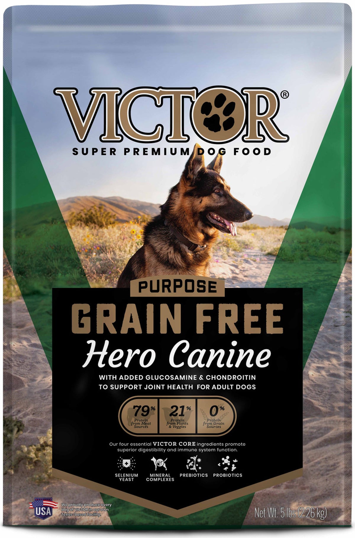 Victor Grain Free Hero Canine Dry Dog Food 5lb