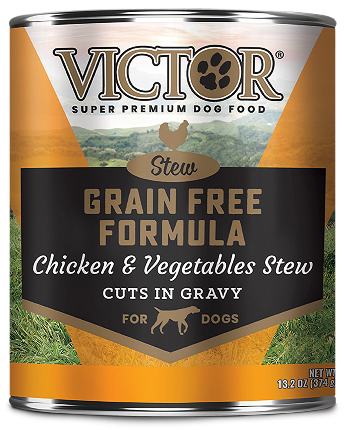Victor Grain Free Chicken & Vegetable Gravy Can Dog Food 12ea/13.2oz