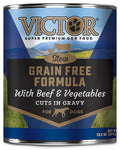 Victor Grain Free Beef & Vegetable in Gravy Canned Dog Food 12ea/13.2oz